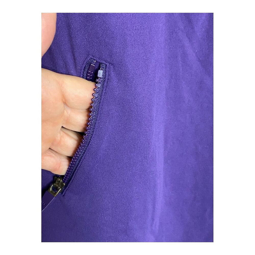 NWT Athleta Suedy Lady Dress XXS Nightshade Purple Long Sleeve Mini Surplice - Picture 3 of 11